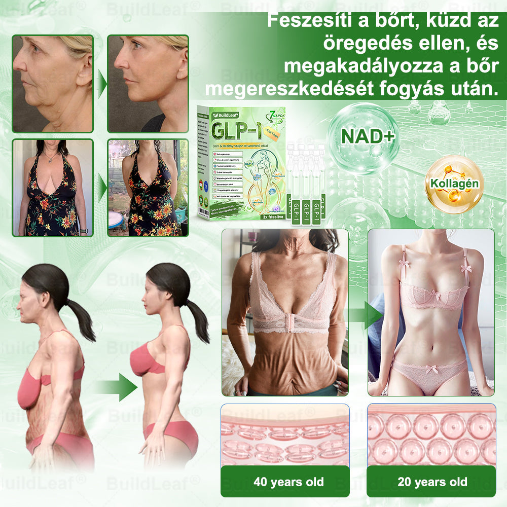 𝖡𝗎𝗂𝗅𝖽𝐿𝑒𝑎𝑓® GLP-1 8 az 1-ben Fit & Vital Szájon át szedhető oldat – Napi egyszer, 7 nap alatt látható változás / Elhízás, szív- és érrendszeri egészség, cukorbetegség, alvási apnoe, bélrendszer egészsége, ízületi problémák és még sok más esetén.🧪