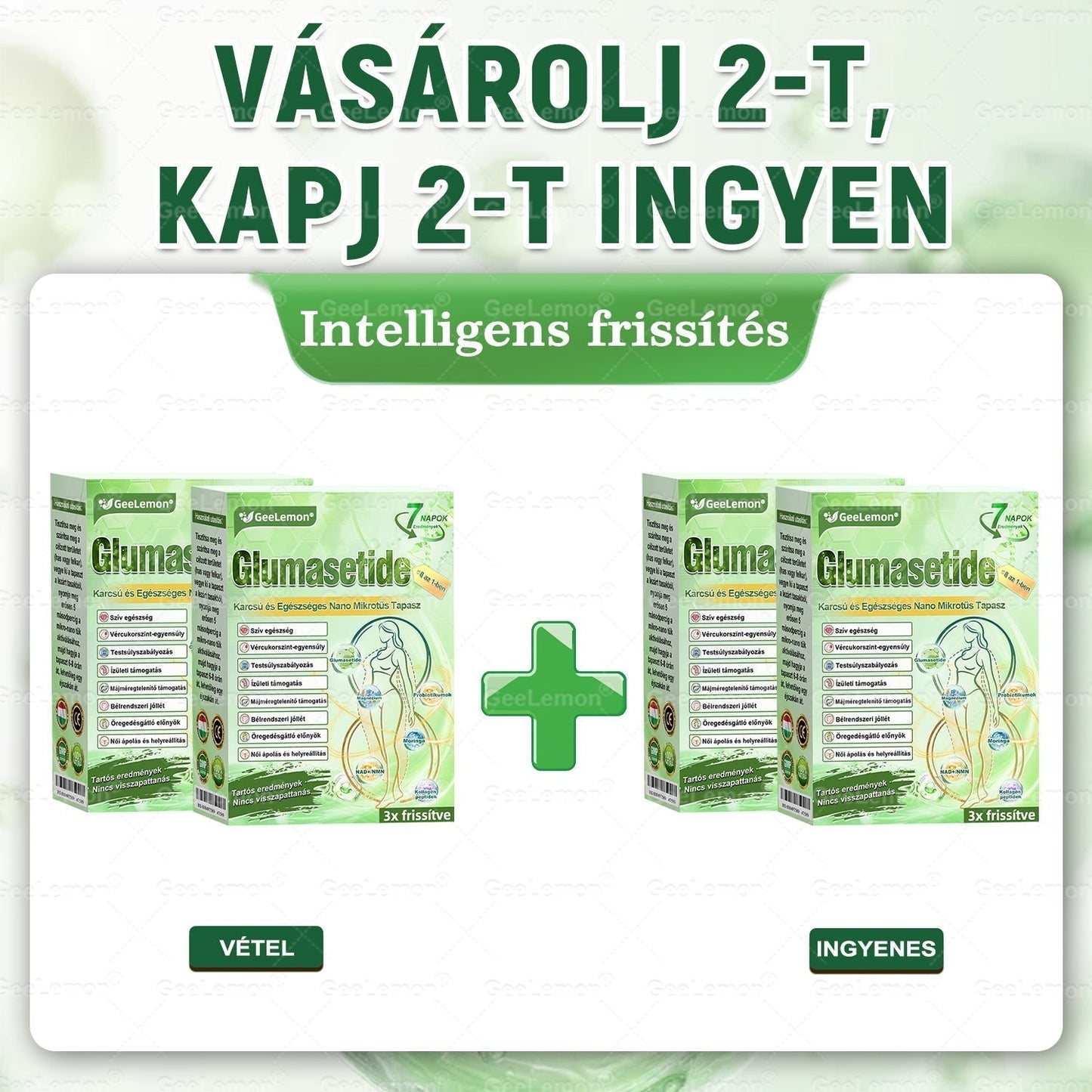 Ajánlott a Semmelweis Kórház által · 👩‍⚕️BENU hivatalos üzlet| 🎄✅ 𝐆𝐞𝑒𝐿𝑒𝐦𝐨𝐧® Glumasetide 8 az 1-ben Karcsú és Egészséges Nano Mikrotűs Tapasz 🇭🇺