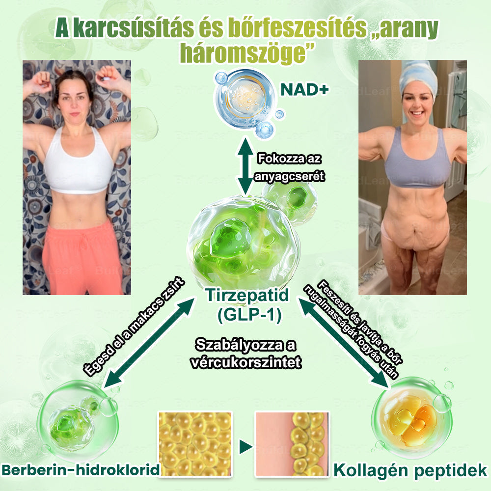 𝖡𝗎𝗂𝗅𝖽𝐿𝑒𝑎𝑓® GLP-1 8 az 1-ben Fit & Vital Szájon át szedhető oldat – Napi egyszer, 7 nap alatt látható változás / Elhízás, szív- és érrendszeri egészség, cukorbetegség, alvási apnoe, bélrendszer egészsége, ízületi problémák és még sok más esetén.🧪